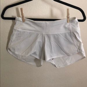 White Lululemon size 2 shorts